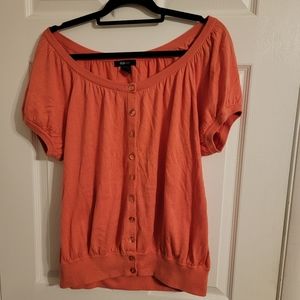 Orange short sleeve sweater by Style  & Co. Large